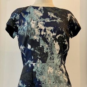 Jacquard short sleeve dress
